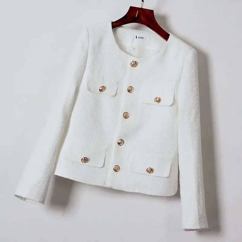 Jacket New Autumn and Winter Korean Women's Single-breasted High-quality Chic Tweed Retro Top Coat Women