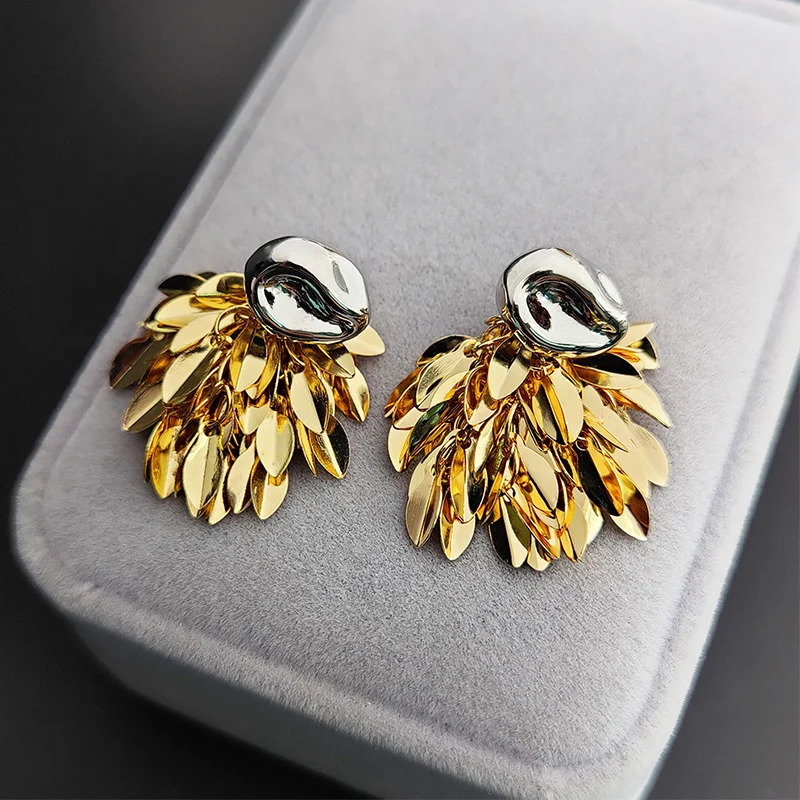 Vintage Unique Tassels Fancy Stud Earrings Women Trendy Fashion Jewelry Party Gifts Exquisite Geometric Accessories Cute QD331 250513