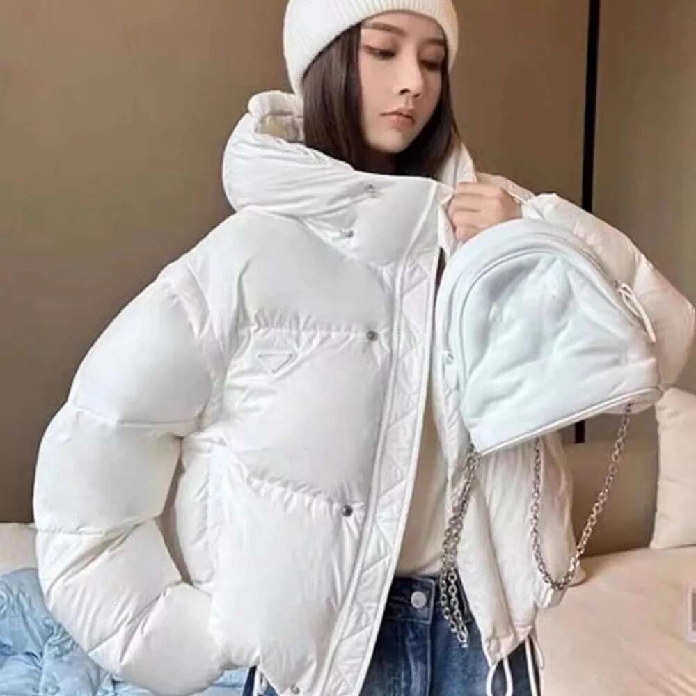 Autumn And Winter Down Detachable Double-Sleeved Hooded Jacket 2024 New Wave Loose Leisure Women's Parka Coat