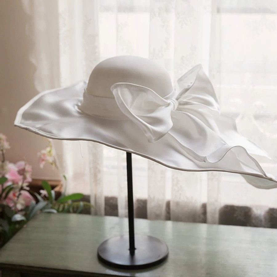 White Wedding Hats For Women Elegant Bride Hats In Stock Bridal Accessories Bride 250513