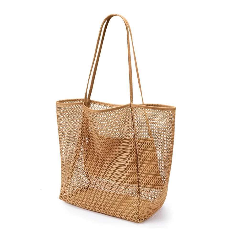Beach Tote Women Swimming Mesh Shoulder Bags Multifunction Large-Capacity Lightweigh Travel Storage Bag