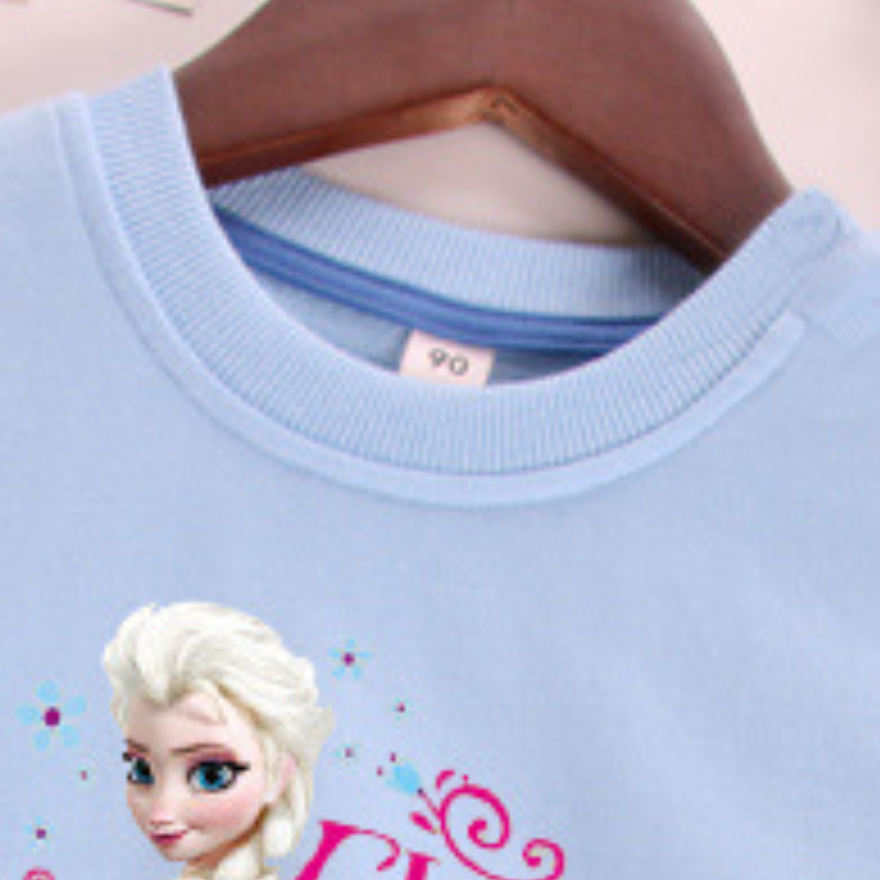 DISNEY Frozen Elsa princess infant designer clothes Children clothes girls' long pants set girls' half-sleeve mid-child small child Aisa aut