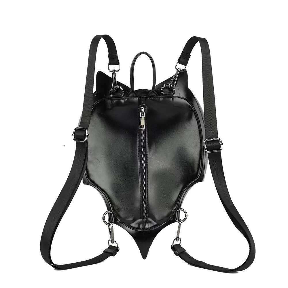 2024 Latest New Girl Gothic Black Bat Shaped Halloween Backpack Handbag High Quality Bags