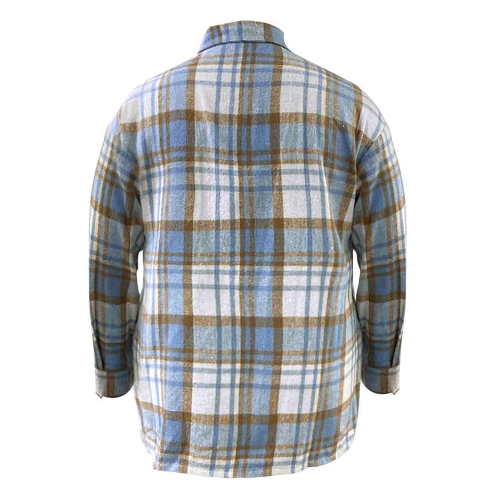 5XL LW Plus Size Plaid Print Pocket Design Coat New Women Turndown Collar Long Sleeve Spring Jacket Outerwear Chic Suit