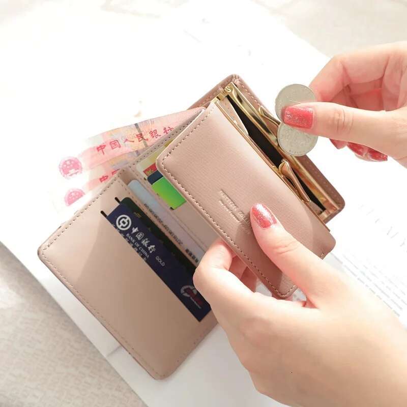 Flower Purse Leather Pocket Ladies Clutch Women Short Card Holder Cute Girls Wallet Cartera Mujer Coin Bag