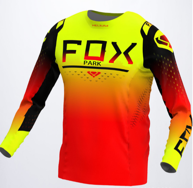 Racing Jackets FOXPARK Quick Drying Breathable Long Sleeved T-Shirt Cycling Men Running TShirt Bike Motocross Sports Shirt MX ATV MTB