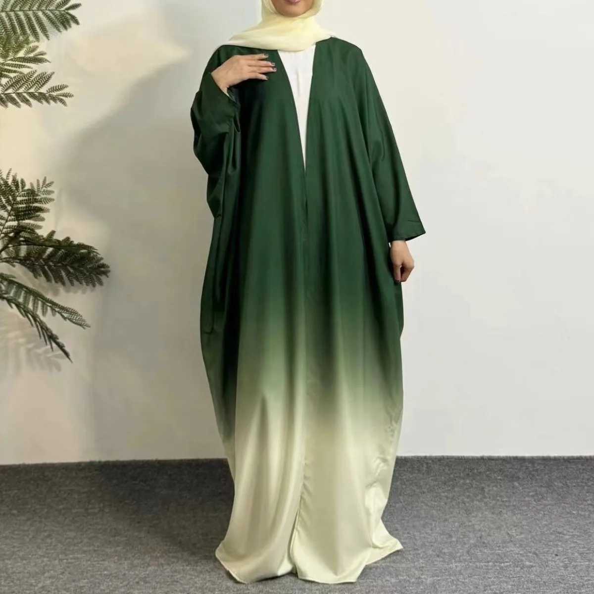 Open Front AbayaLong Slve Maxi Length Dress Womens Clothing Muslim Abayas Cardigan Out Kaftans Women Jilbabs X250514