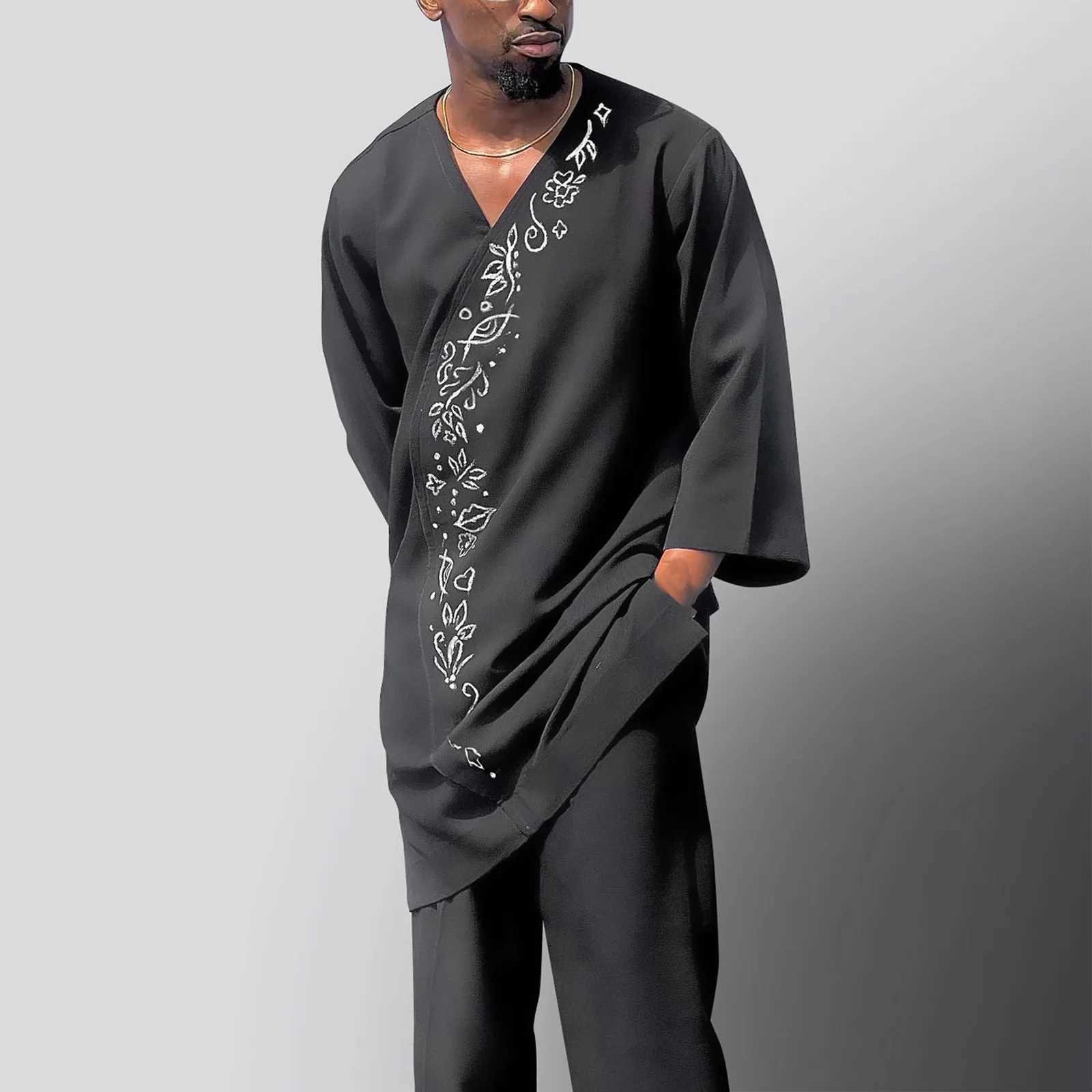 Ramadan Moroccan Kaftan Muslim Outfit Qamis Man Islam Thobe Kameez Dubai Muslim ManS Clothing Abaya Arabic Cotton Jubba Thobe X250514