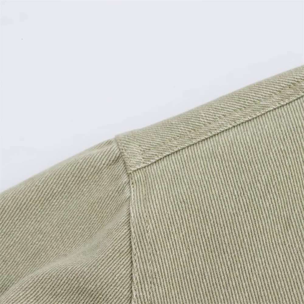Taop&Za Autumn New Product Women's Fashion Loose Pocket Decoration Washed Long Sleeve Collar Shirt Jacket Coat