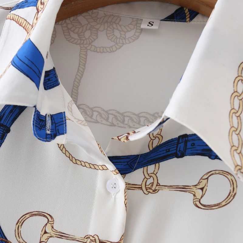 2023 Autumn New Printed Retro Skinny Dress Womens Senior Loose Casual Straight Long Novelty Mudman Printed Colorful Shirt DressXJ250514