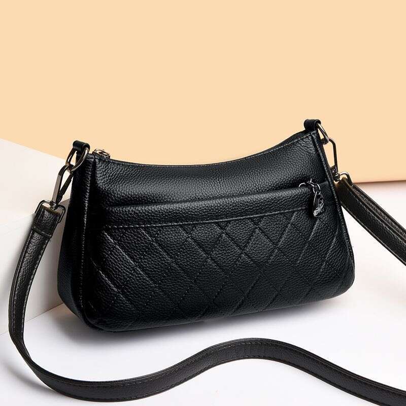 Real soft leather mother new 2025 fashionable and versatile single shoulder crossbody bag, women's hand-held armpit