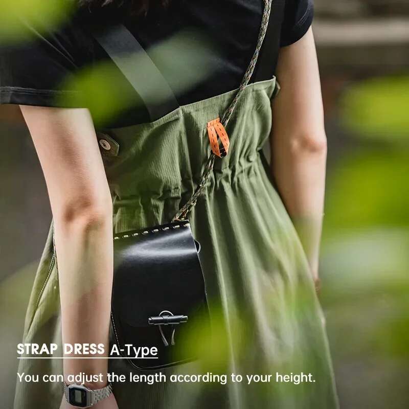 Maden Green Adjustable Strap Women Suspender Long Skirt Casual Loose Fit Cargo Sleeveless Dress for Summer