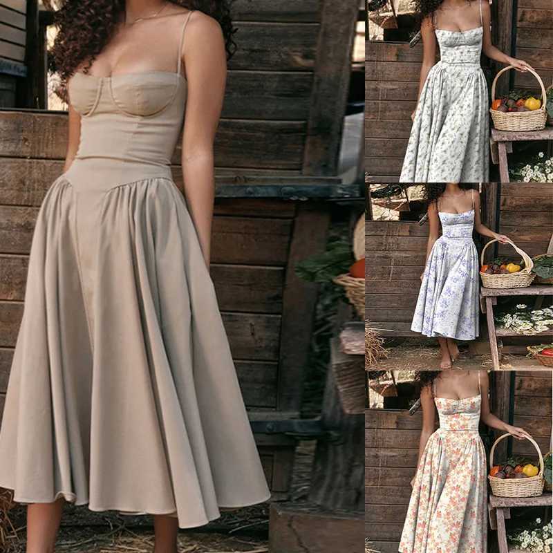 2025 Spring Summer Dress Femme Sexy Trendy Spaghetti Strap Slim Elegant Style Suspender Party Dress Dresses Streetwear DressesXJ250514