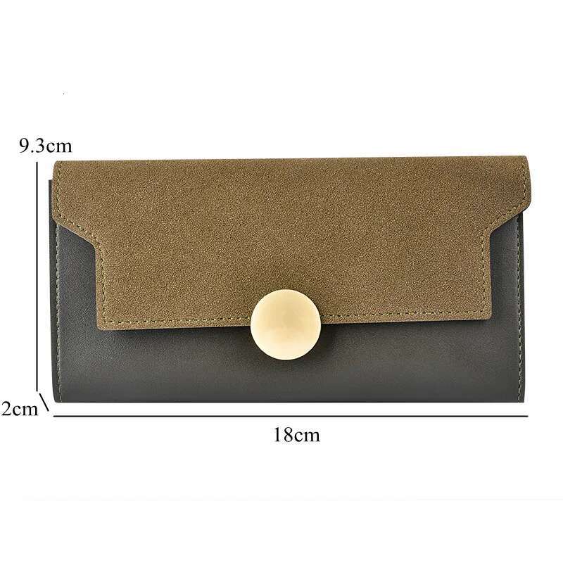 Long Women's Frosted Wallet PU Leather Female Hasp Money Purse Ladies Fashion Clutch Phone Bag ID Credit Card Holder Case
