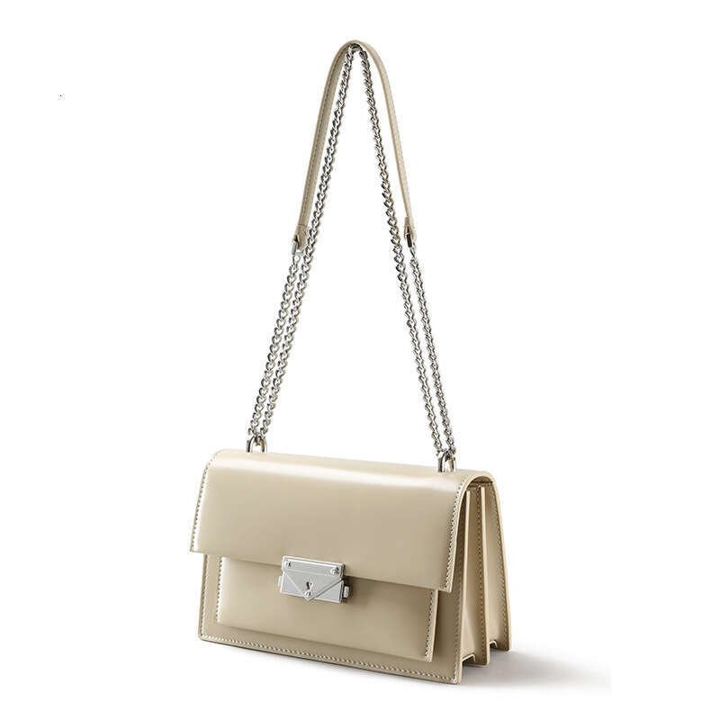 Korean Style Simple And Exquisite Leather Chain Crossbody Small Square For Women's Niche High-End Sense Single Shoulder Armpit Commuting Bag