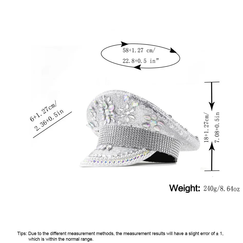 womens pearl wedding silver glitter diamond pography hat 250513