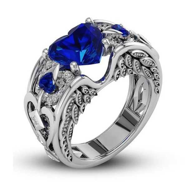 Classic 5 Color Authentic 925 Sterling Silver Ring Multicolor Heart Zircon Ring Wedding Jewelry Gift for Mother Ring BijouxXJ250514