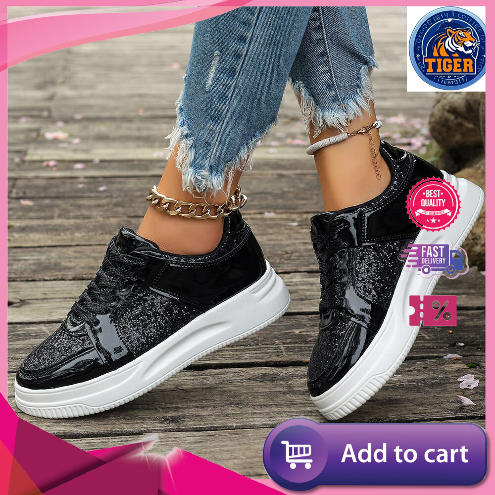 Ddmytiger Casual Wedges Sneakers Comfortable Sequins Badminton Fashion Women S Vulcanize Shoes Running Fiess Walking Outdoor
