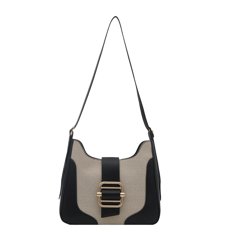 Korean Version Contrasting Color Underarm For Women Spring/summer 2025 New Trendy Fashion Handbag Luxury Bag Single Shoulder Diagonal Cross Bag New Fr