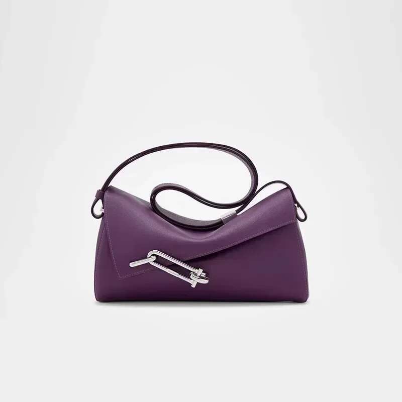 Retro Fashion Interlocking Series Lock Box High End Commuter Single Shoulder Diagonal Cross Underarm Bag