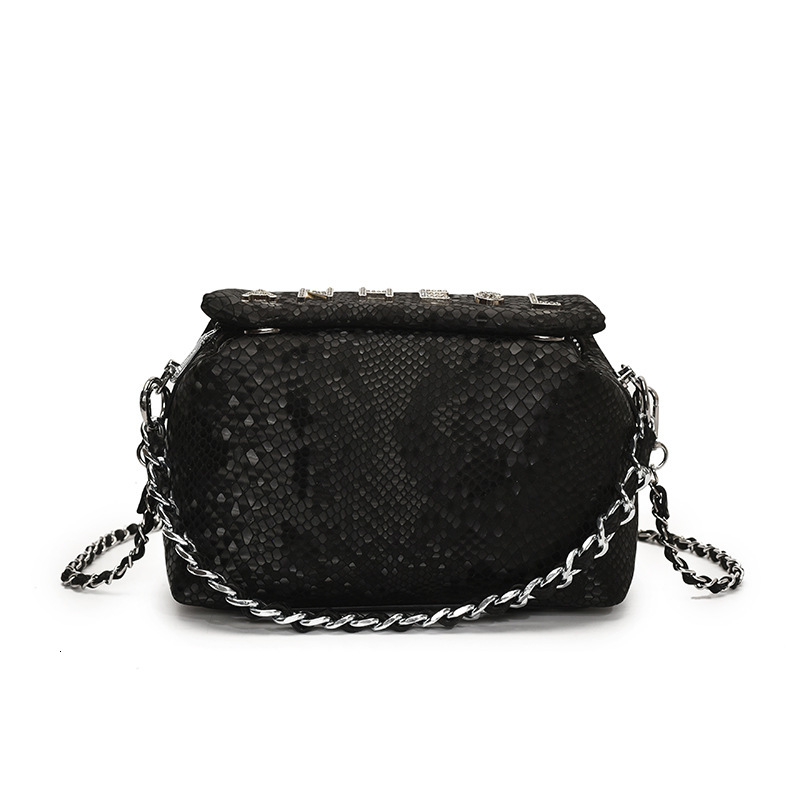 Designer Pack Women S Snake Patterned Chain Women S New Magnetic Buckle Letter Pillow Bag Summer Single Shoulder Crossbody Bag Free Shipping