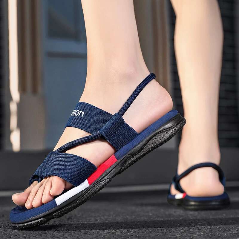 New Style Sandals For Men Men's Casual Slipper Beach Slip-on Wear-resistant Outdoor Sole Shoes Trendy All-match Male Footwear