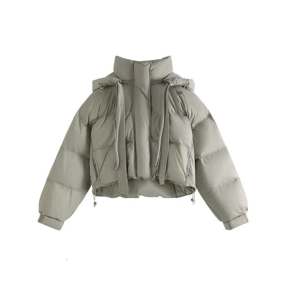 FSLE Classic Style Commuter 100-150G Short White Goose Down For Women 2023 New Winter Bat Sleeve Loose Warm Jacket Female