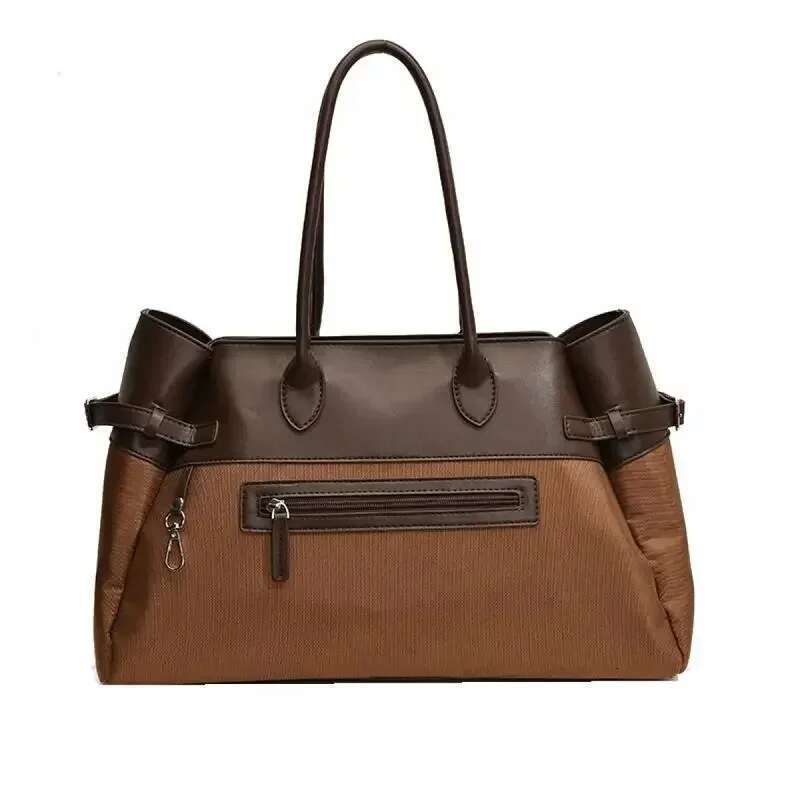 Retro Women's Large Capacity Tote Spacious Work Commuter Purse Vintage Shoulder Bag For Travel Daily Use