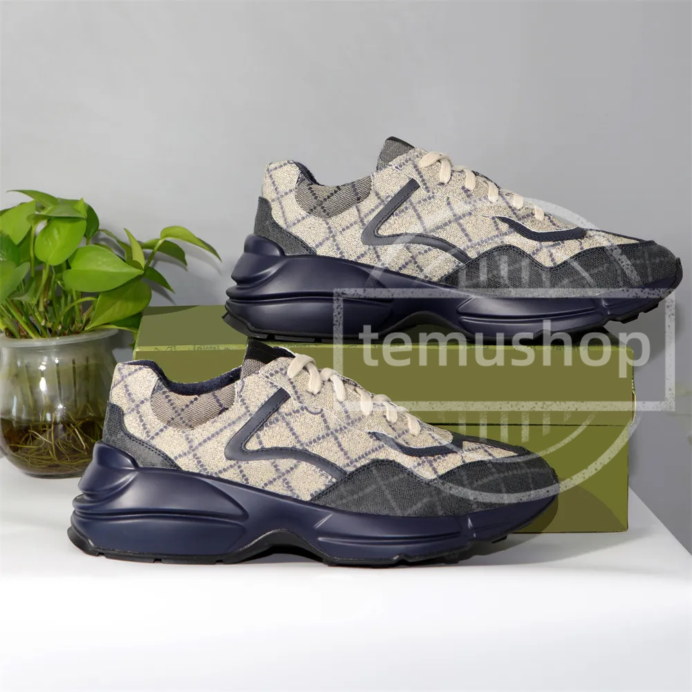 designer Rhyton Sneakers designer shoes Multicolor Sneakers Beige Men Trainers Vintage Chaussures Ladies casual leather Shoes Sneaker size 35-45 shoes