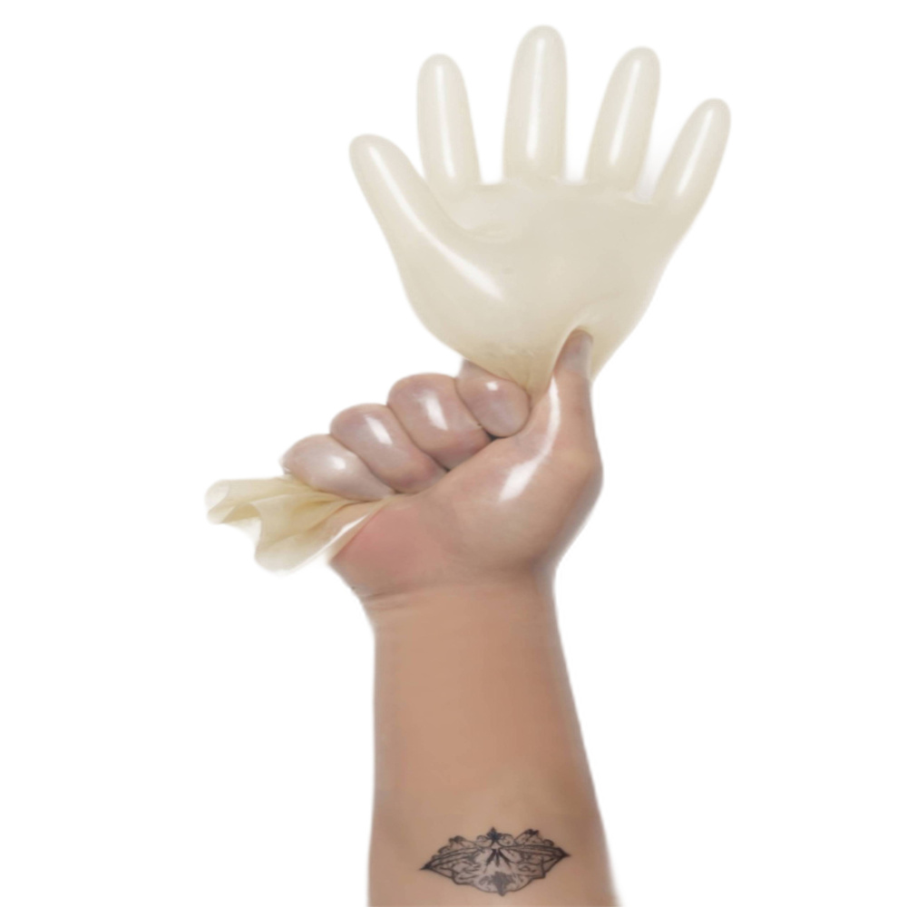 Latex Gloves handmade clear transparent socks Rubber Gloves Adult Unisex Seamless mask hood molding latex fetish