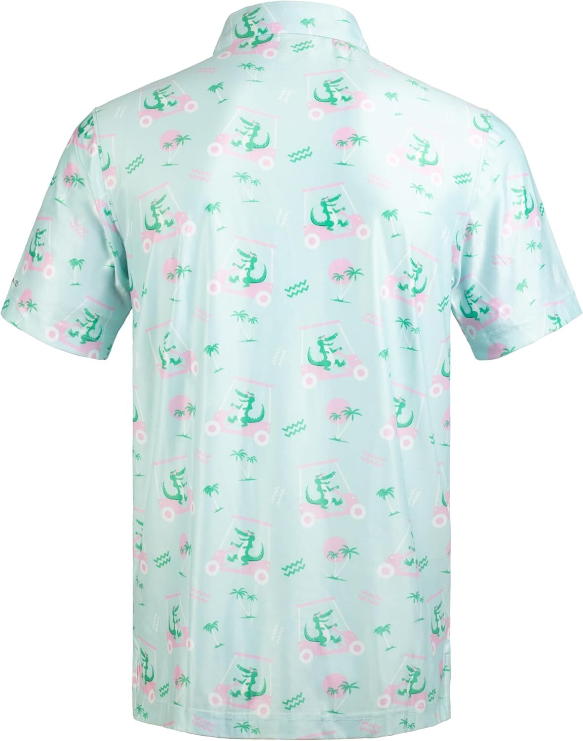 Mens Polo shirt Men's Golf Shirts Short Sleeve Moisture Wicking Print Patterns Collared Performance Polo Golf Shirts for Men Dry Fit Polos