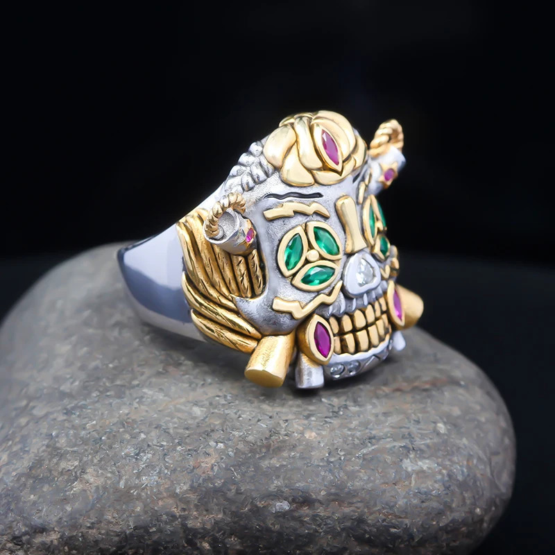 Skull Lucky Ring Movie Peripheral Sterling Silver Ring For Men 250509