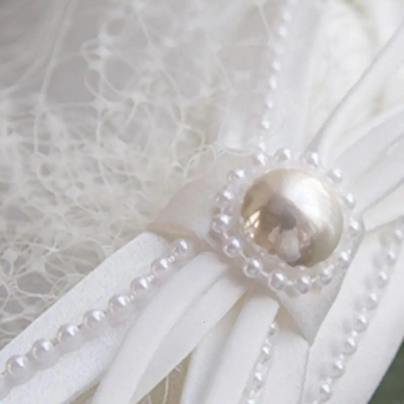 N5KB Elegant Veil Top Hats with Short Lace Elegant Wedding Po Performance 5.90In 250513