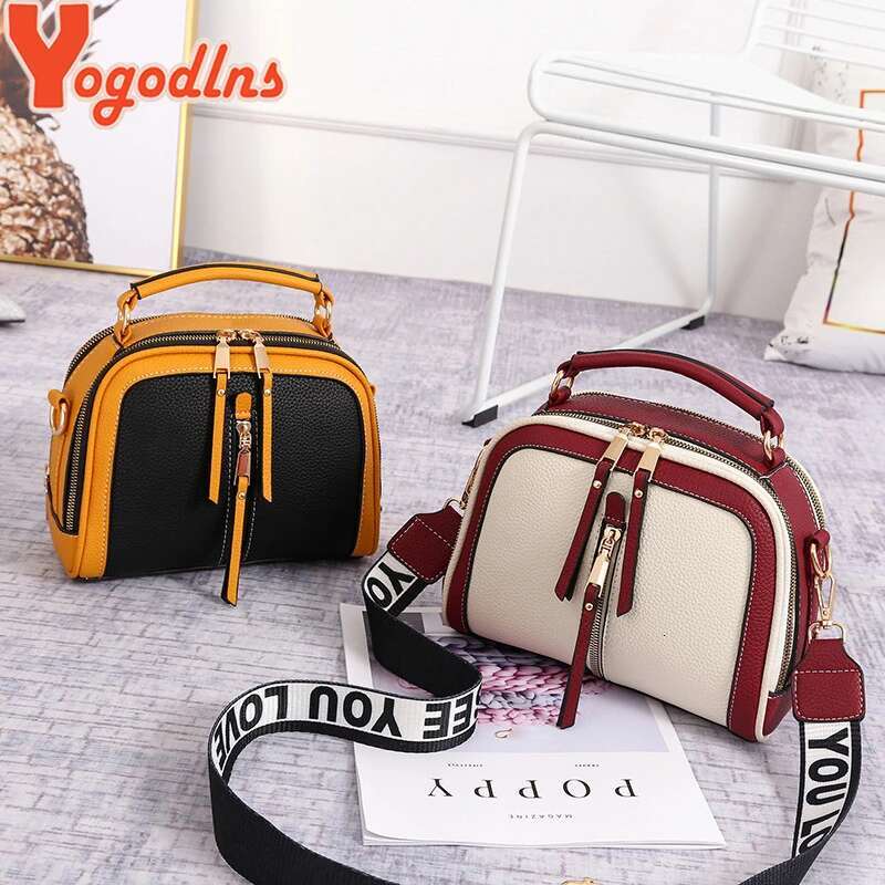 Yogodlns Fashion ing Shoulder Women PU Leather Handbag Crossbody New Chains Square Bag Lady Purse sac main