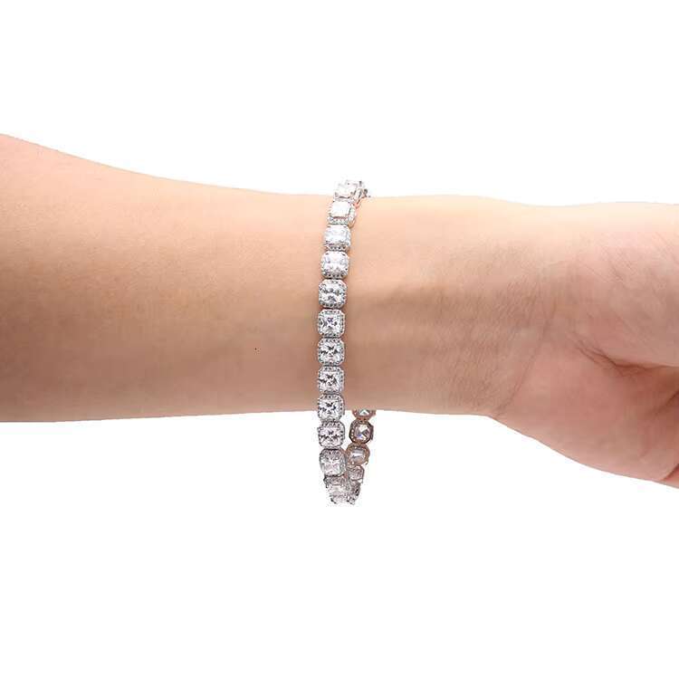 Italy enters the cold palace, zircon jewelry, pure bracelet, women's men's sier tennis bracelet
