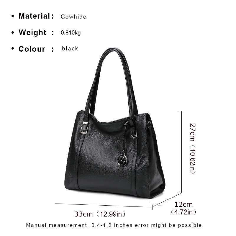 The New Leather Women's Has Large Capacity Hand-Carried With Cowhide Top Layer And A Cross-Body Bag