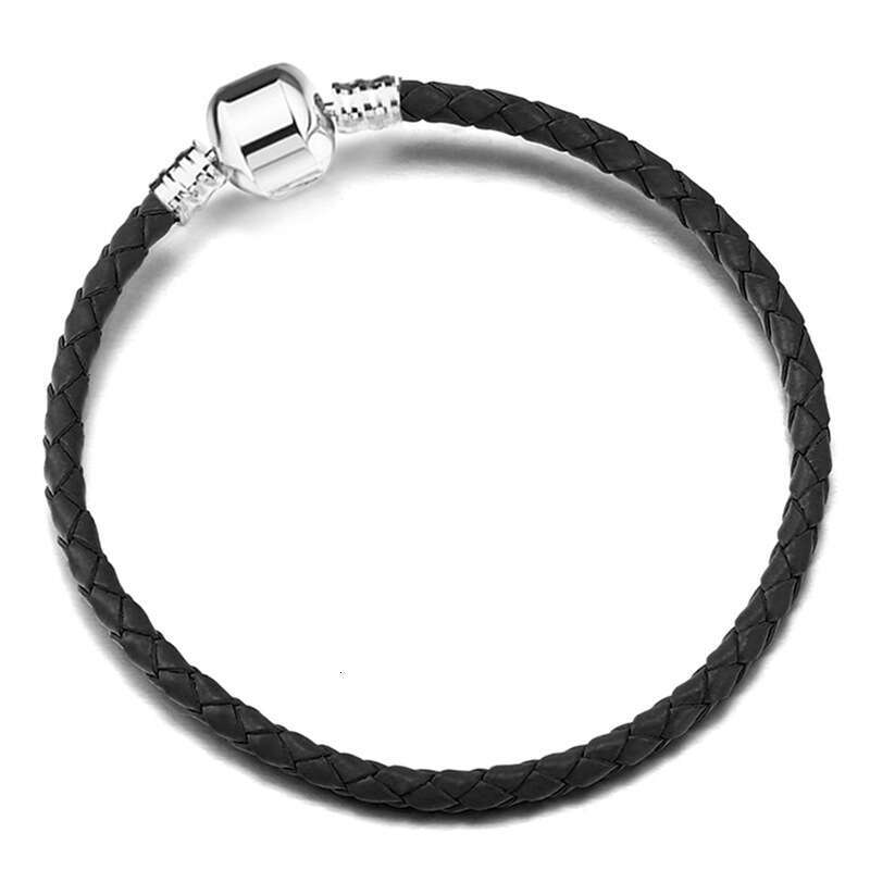 3mm Pan Family Color Single Loop Rope Love DIY Leather Bracelet Basic Chain Jewelry