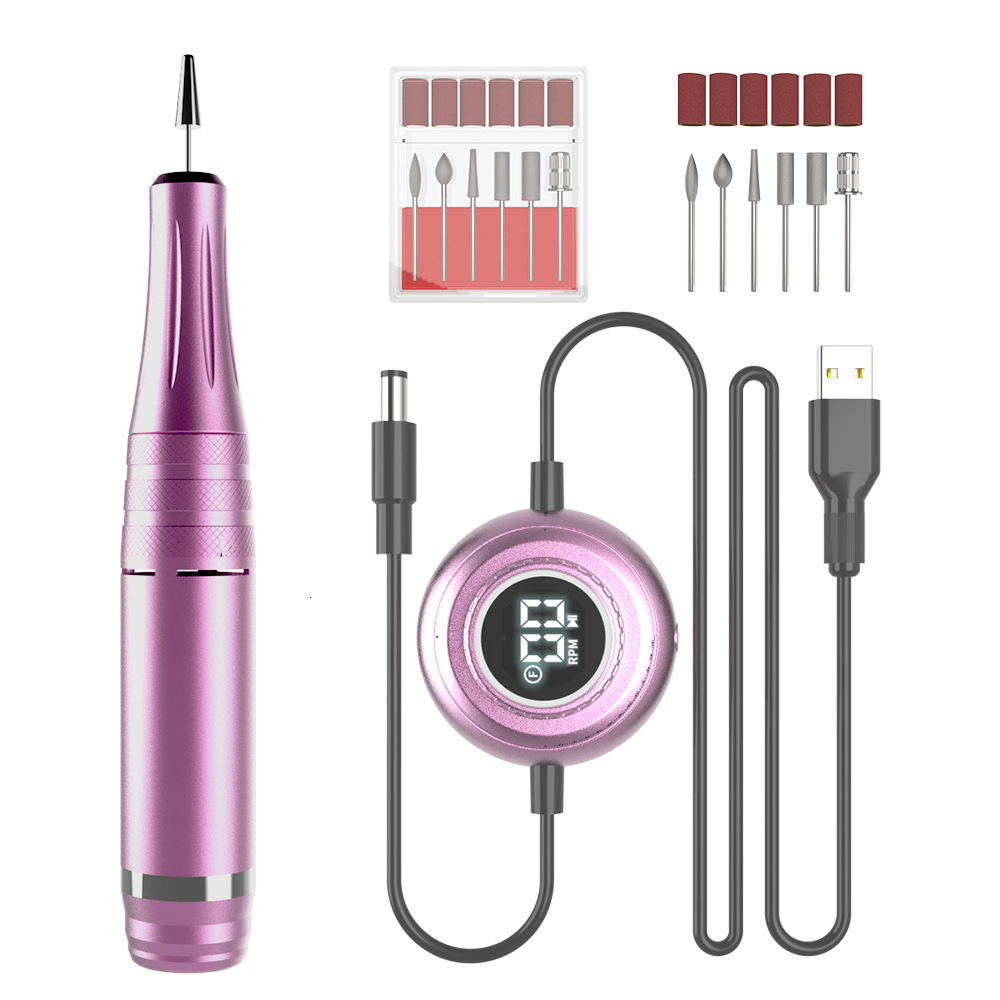 Nail Art Equipment 45000RPM Nail Drill Manicure Machine Rechargeable Electric Nail Sander With Pause Mode Nails Lathe Gel Cutting Remove Tool 231207