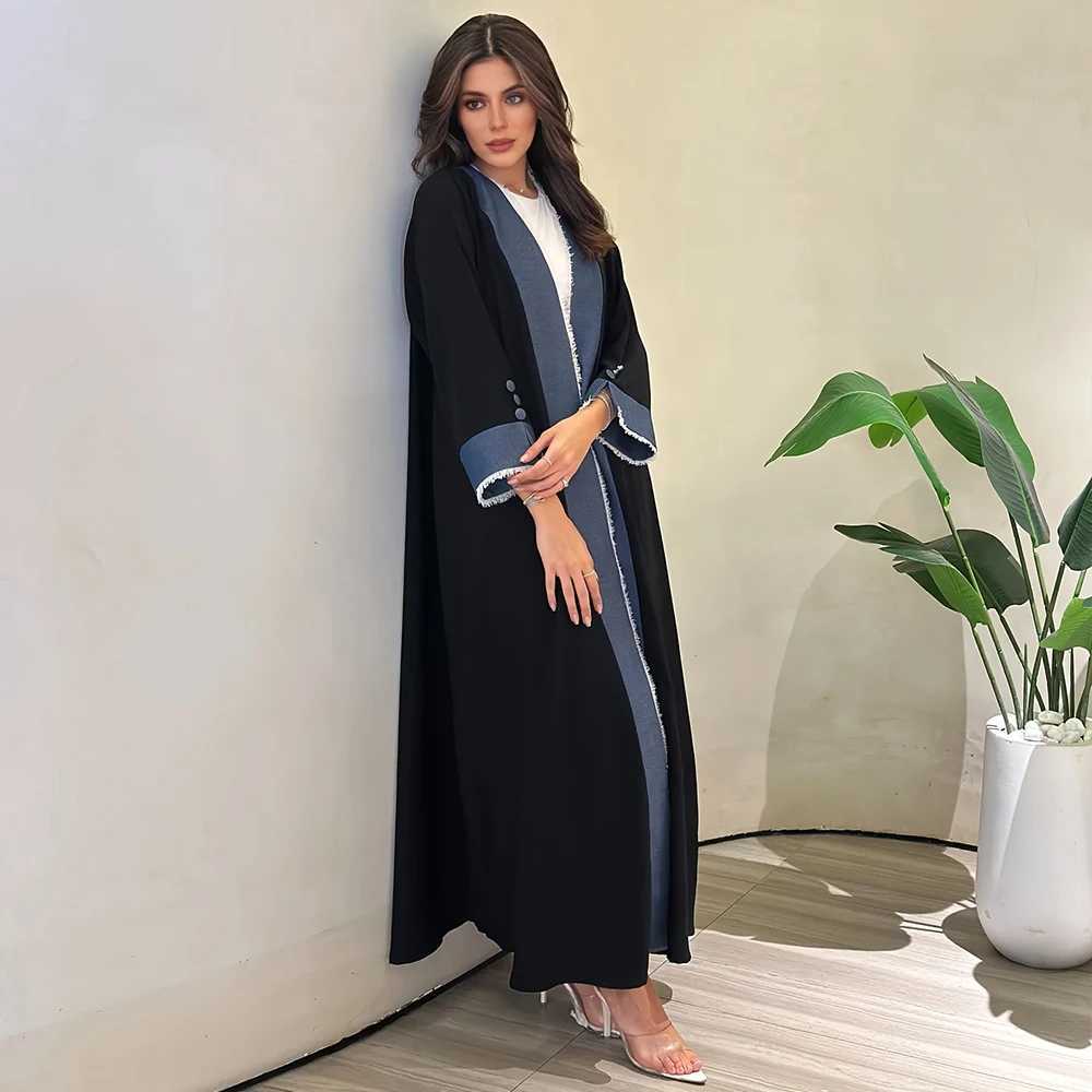 New Design Fashion Muslim Tassels Eid Women Open Kimono Abaya With Chic Party Robe Contras Moroccan Kaftan Saudi Ka X250514