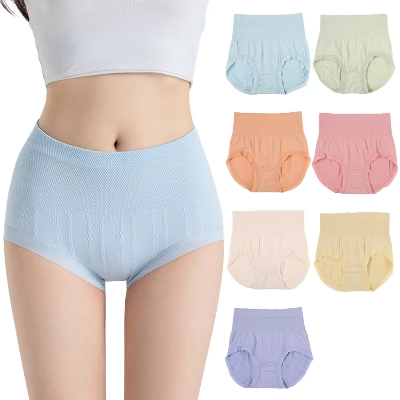 Waist Elastic Slimming Shapewear Underpants Comfortable Breathable Women's Seamless Triangle Plus Size Underpants Breathable High-Waist Cotton Un
