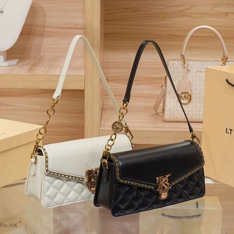 Light Brand Women's Armpit Bag 2025 New Autumn And Winter Retro Plaid High-End Single Shoulder Crossbody Bag, Fashio