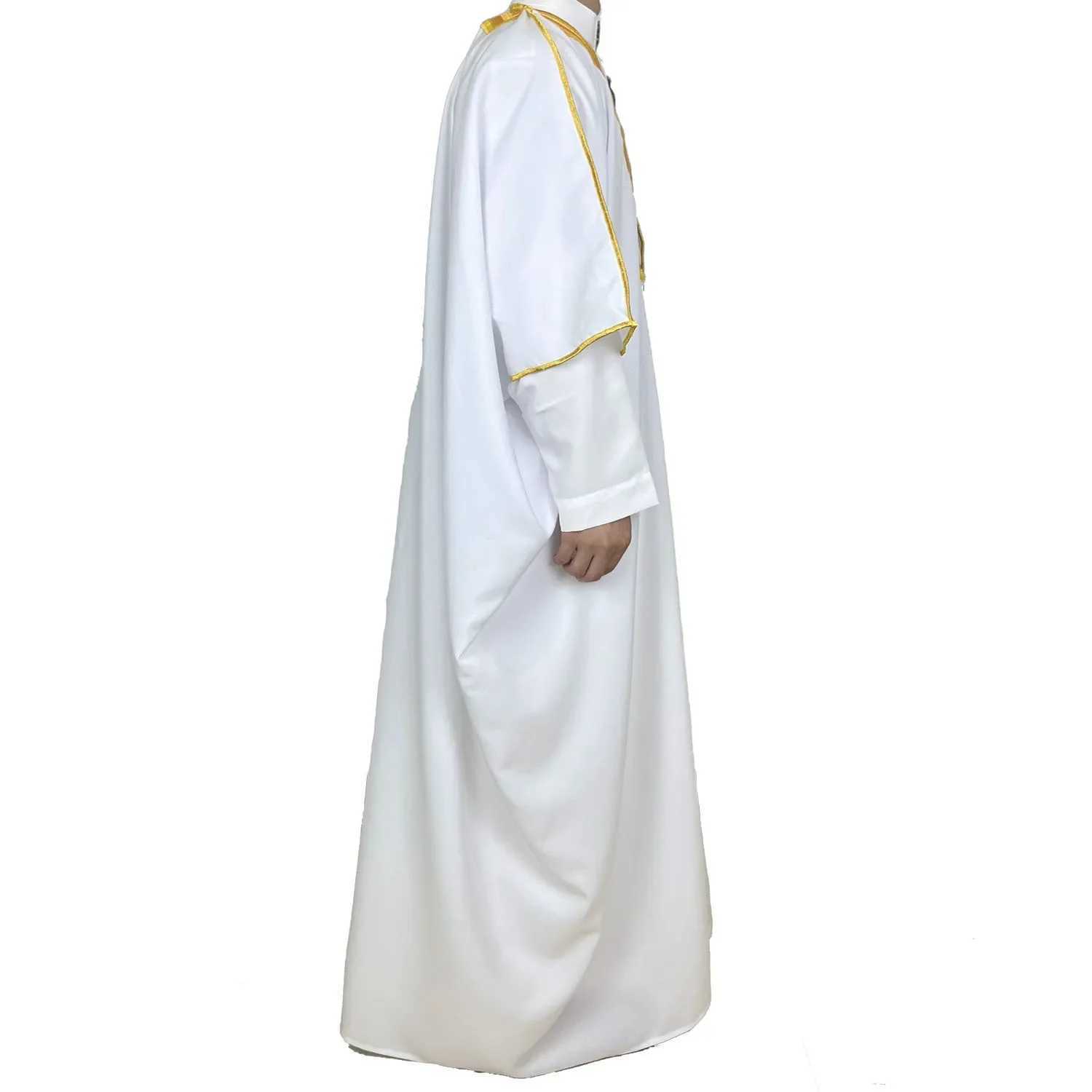Embroidery Mens Formal Gown Arabic Conservative Long Kaftan Gown Malay-Arab Culture Academic Speech Gown X250514