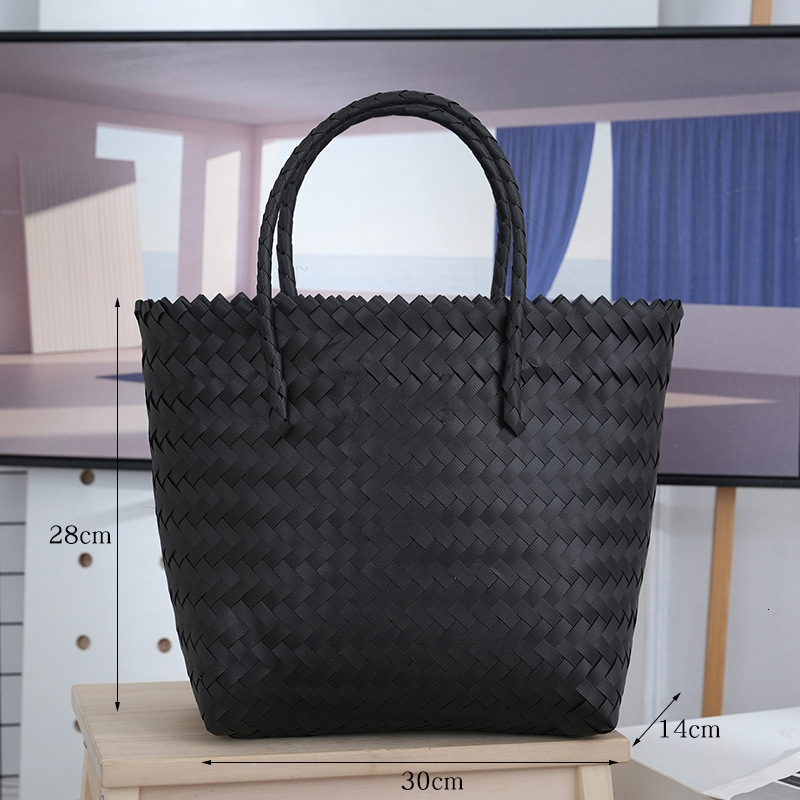 2025 New Handbag Fashion Simple Beach Vacation Straw Bag Designer Women's New Woven Handbag Imitation Vine Weaving Festival Gift Vacation Bag