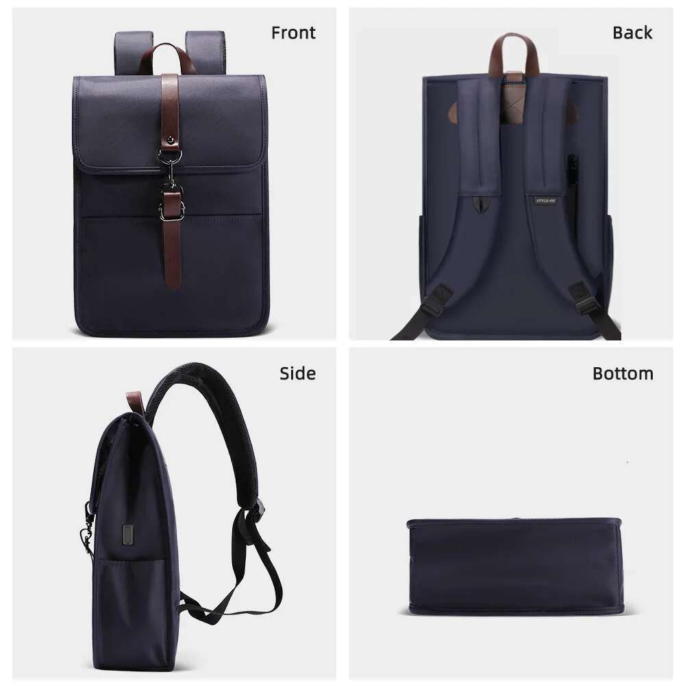 Heroic Knight Vintage 15.6 Inch Laptop Bag Women USB Charging Port Waterproof Men's Buisiness Backpack