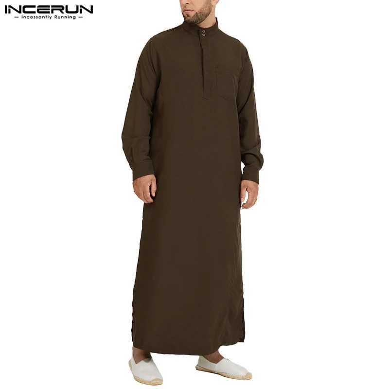 Fashion Muslim Clothing Thobe Jubba Mens Robe Long Sleeve Saudi Arab Thobe Kaftan Ropa Arabe Islamic Thobe Indian Dress Robe X250514