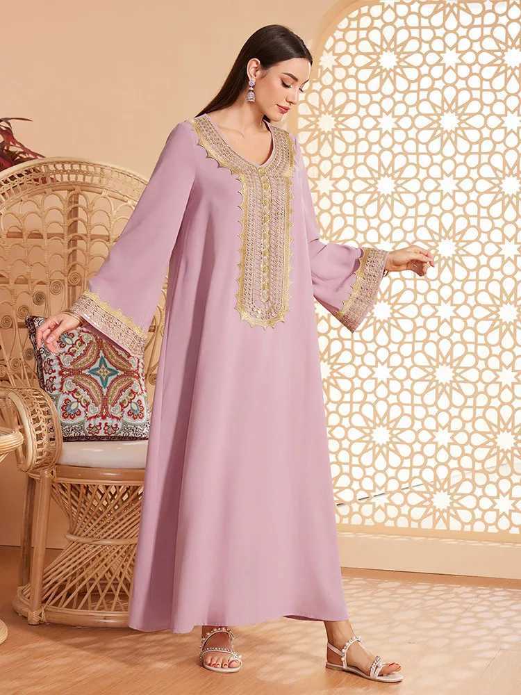 Women Muslim Fashion Loose Maxi Dress Dubai Kaftan Marocain Abaya Islamic Clothing Eid Mubarak Djellaba Arabic Robe Gown Abayas X250514