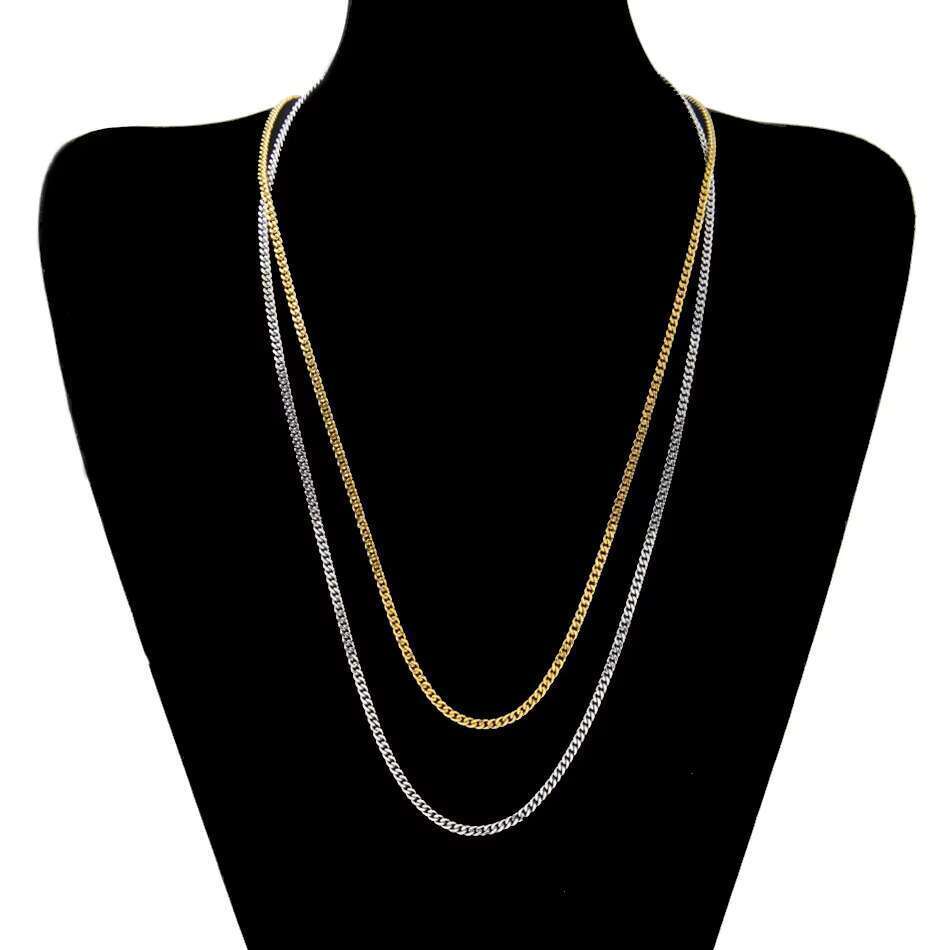 DHCollections gold square chain hip-hop Cuban design men's necklace bracelet