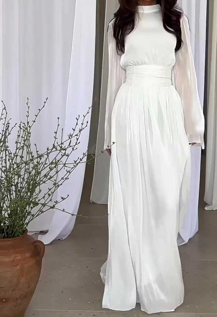 Muslim Dresses Women Eid Ankle Length Maxi Dress Kaftan Dubai Arab Gorgeous Vestidos Loose Fit Party Spring Prom Folds 2025 X250514