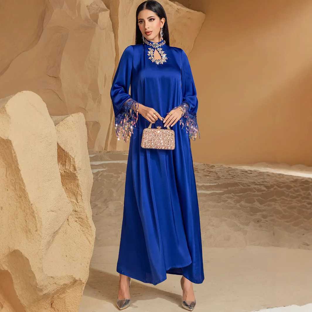 Luxury Diamond Evening Maxi Dresses for Abaya Dubai Formal Dress Elegant Women Gown Eid Djellaba Ka Femme Marocain Caftan X250514