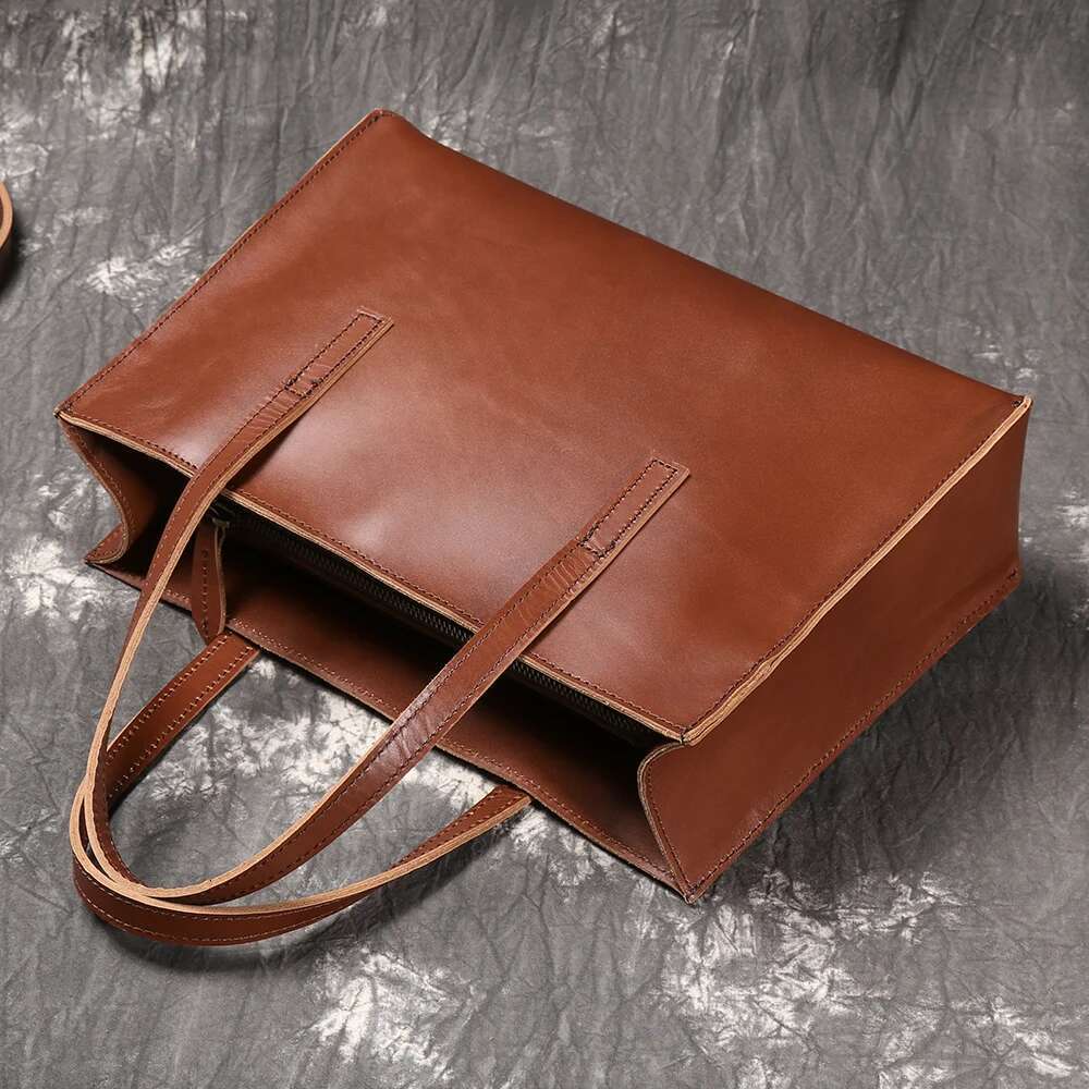 LUOKIR Genuine Leather Women's Handbag, Top Layer Cowhide Shoulder Crossbody Bag,Simple And Versatile Small Square Bag For Women